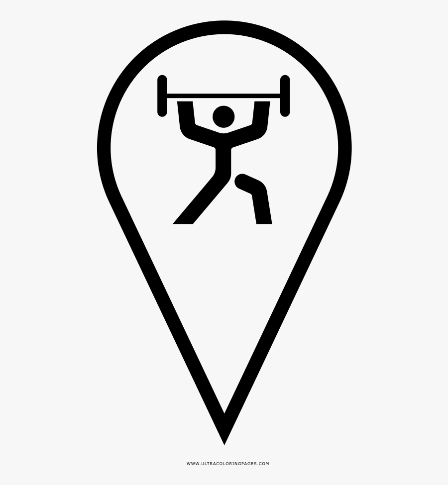 Weightlifting Coloring Page, Transparent Clipart