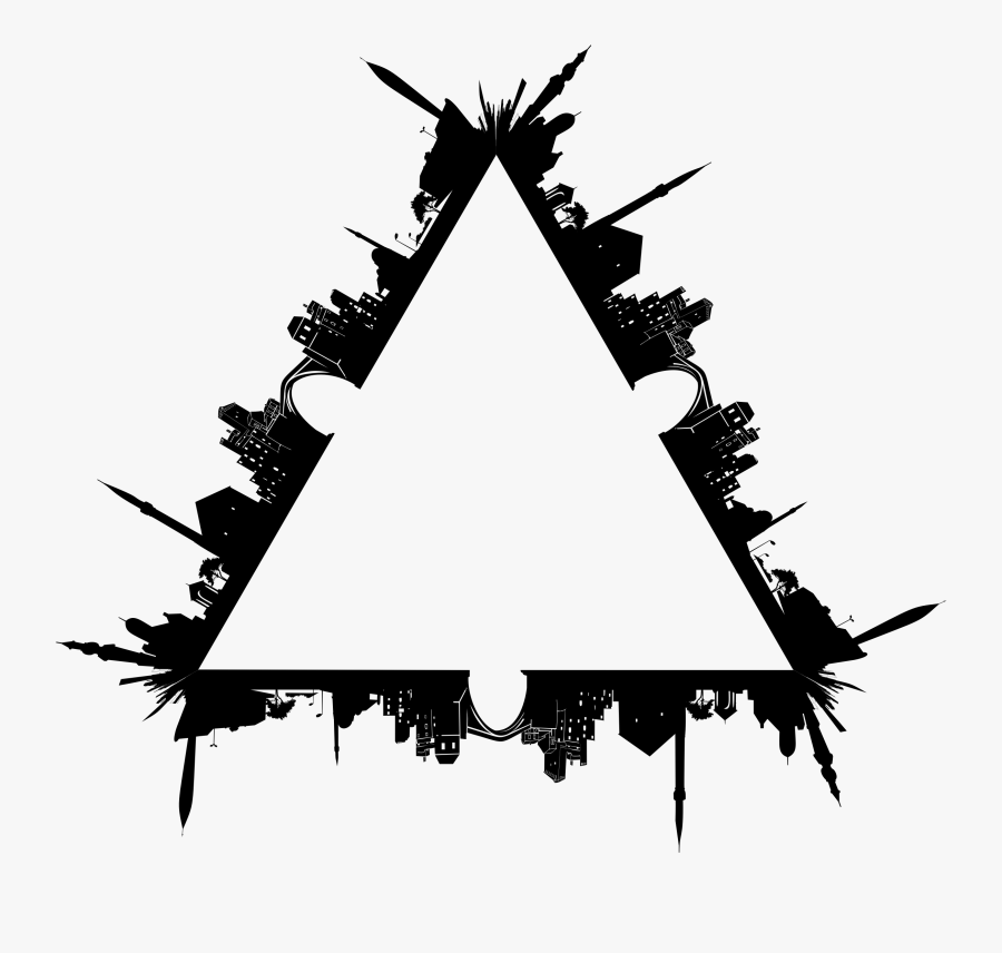 City Skyline Triangular Clip Arts - Imagem Triangular Png, Transparent Clipart