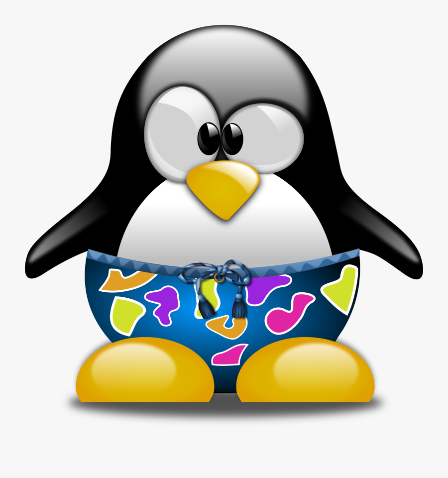 Tux With Swimming Trunks Clip Arts - Penguin Swim Clipart, Transparent Clipart