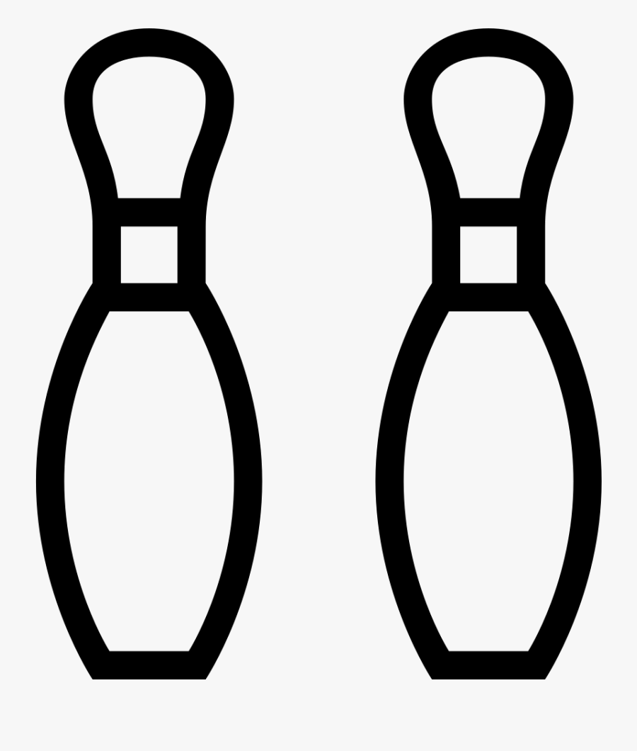 Bowling Pins Outline - Clipart Symmetrical Bowling Pin Outline Png ...