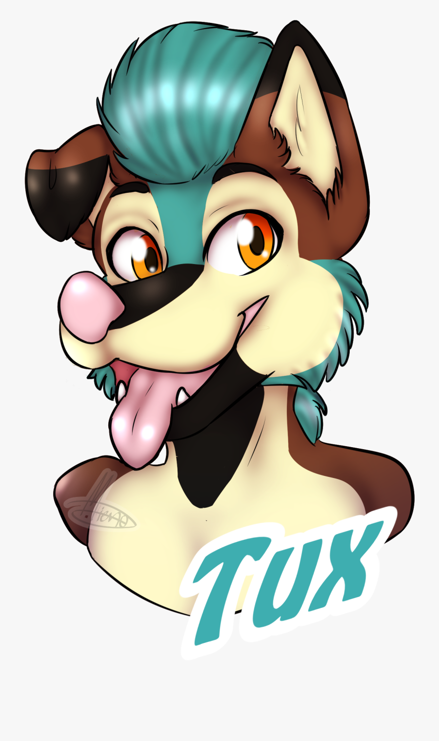 Tux Fursuit Badge - Cartoon, Transparent Clipart