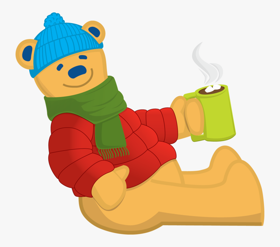Bear Logo Mascot With Cocoa, Transparent Clipart