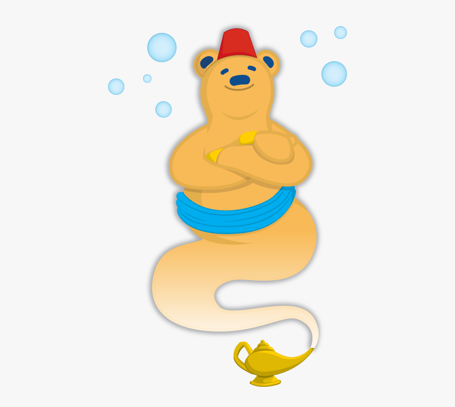 Wash Club Genie Bear Logo - Cartoon, Transparent Clipart