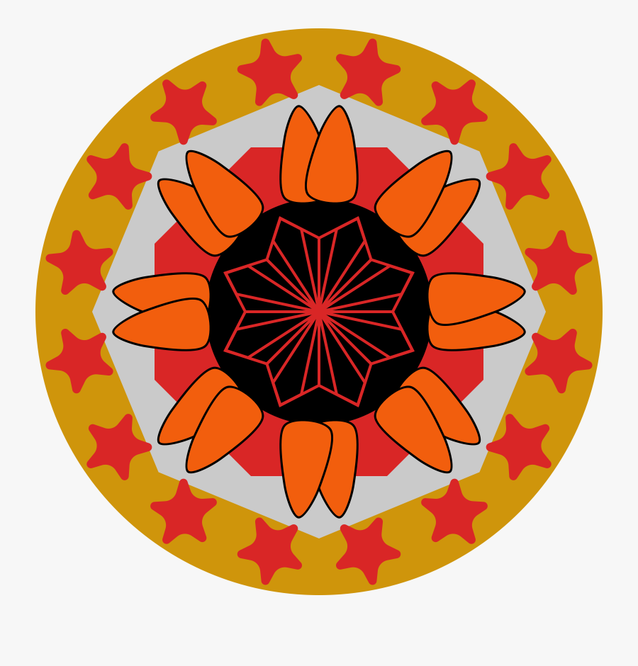 Rosetted Mandala Clip Arts - Illustration, Transparent Clipart