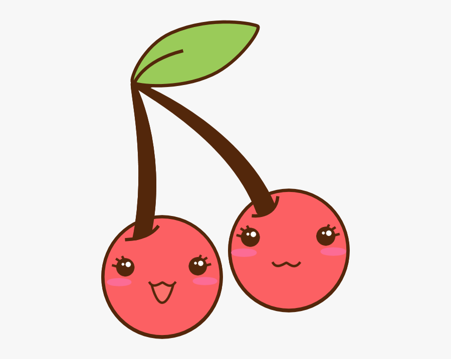 Transparent Kawaii Png - Cute Cherries, Transparent Clipart