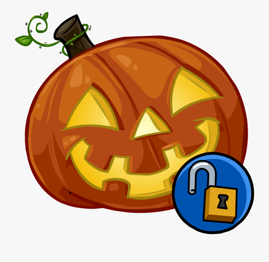 Club Penguin Pumpkin Head, Transparent Clipart