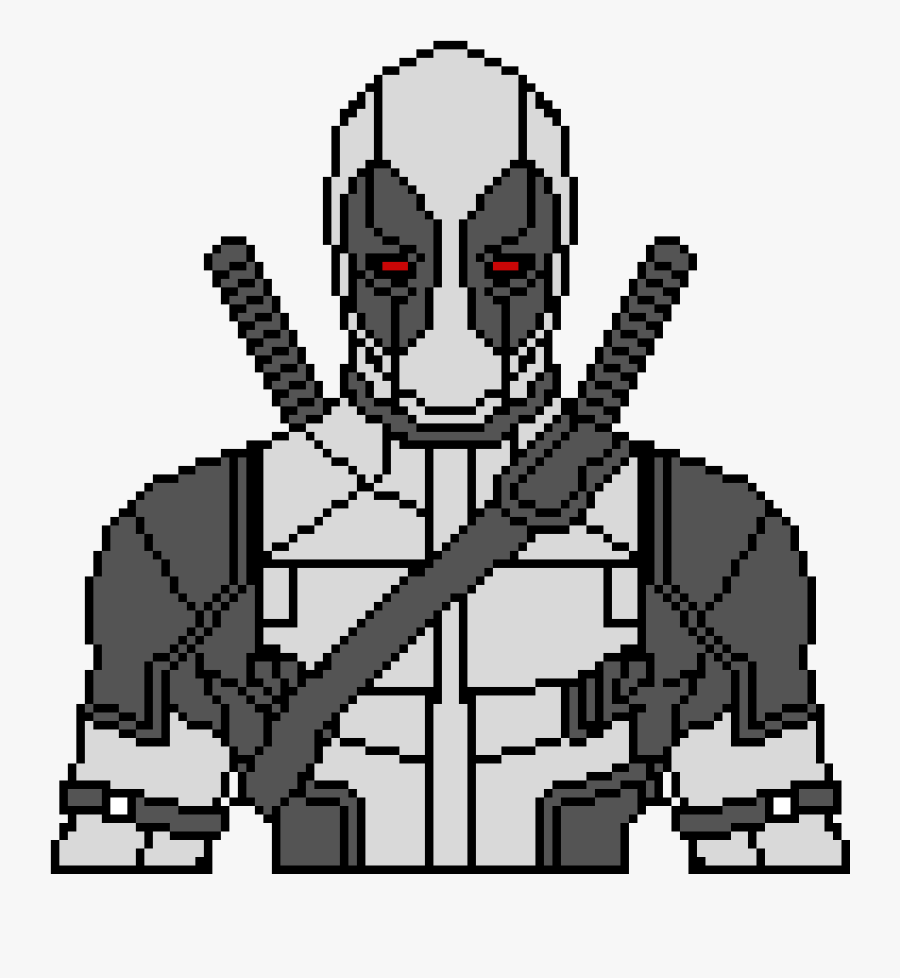 Deadpool Pixel Art X Force, Transparent Clipart