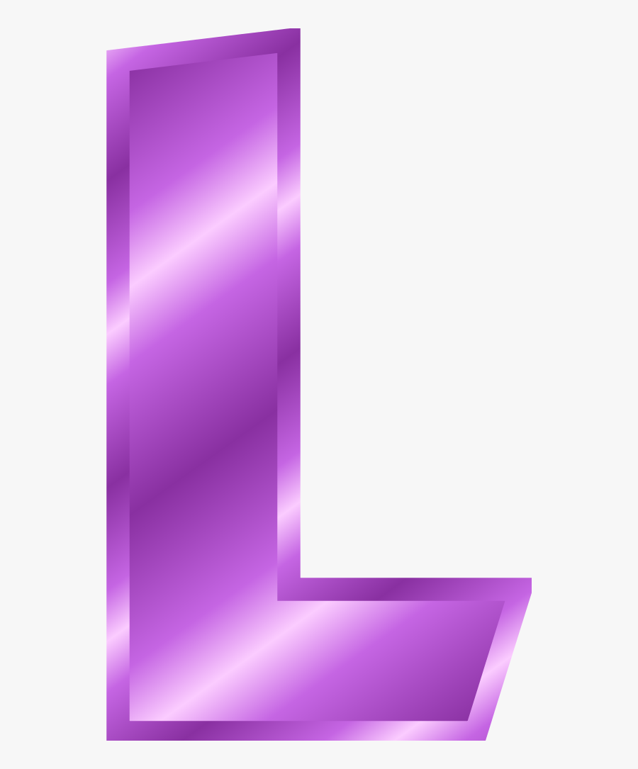 Collection Of Letter - Letter L In Purple, Transparent Clipart