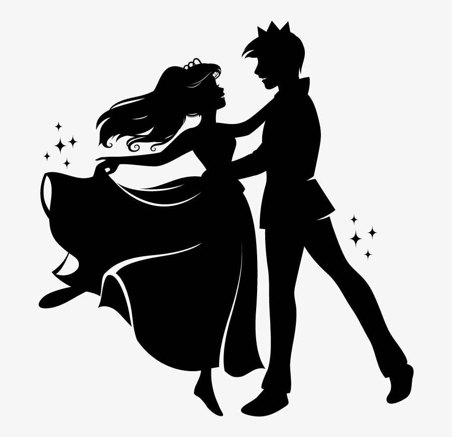 Silhouette Princess Royalty-free - Silhouette Princess And Prince Dancing, Transparent Clipart