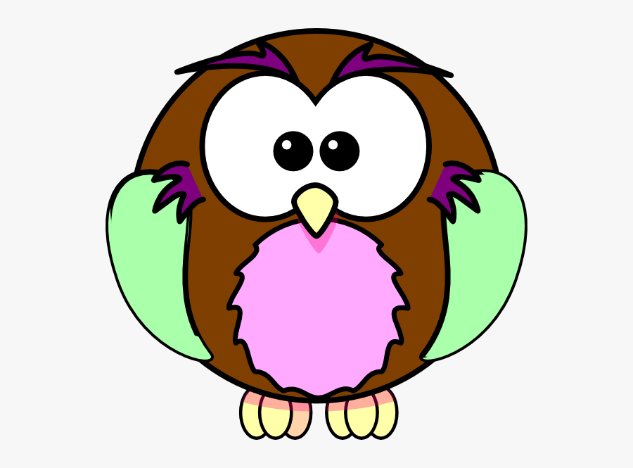 Green Purple Tan Owl Svg Clip Arts - Owl Clipart Transparent Background, Transparent Clipart
