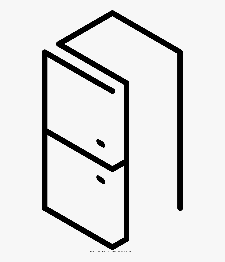 Fridge Coloring Page, Transparent Clipart