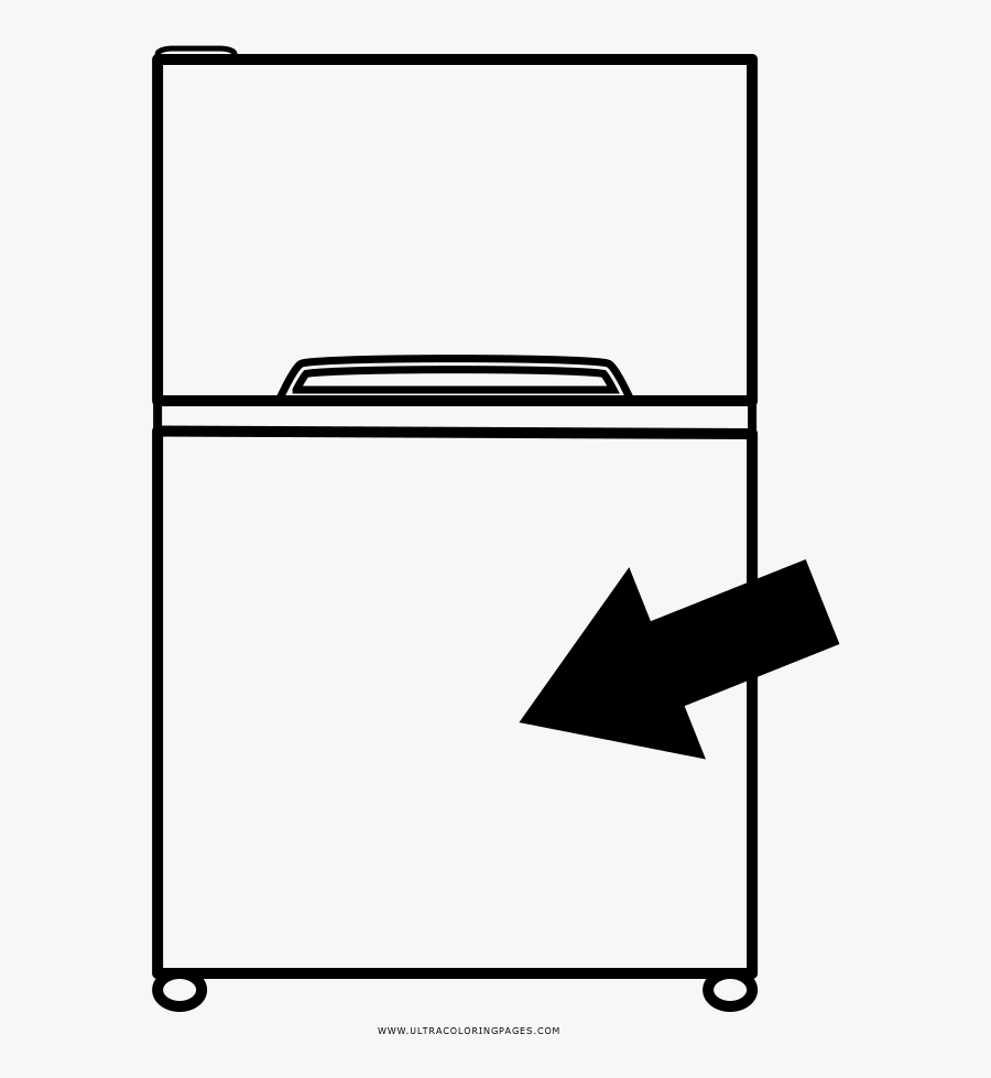 Fridge Coloring Page, Transparent Clipart