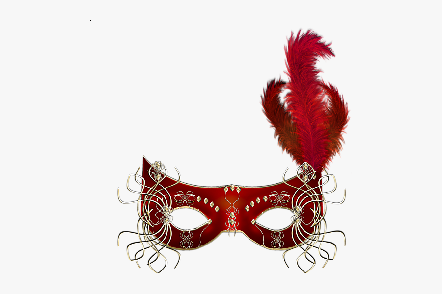 Red Masquerade Mask Transparent Png, Transparent Clipart