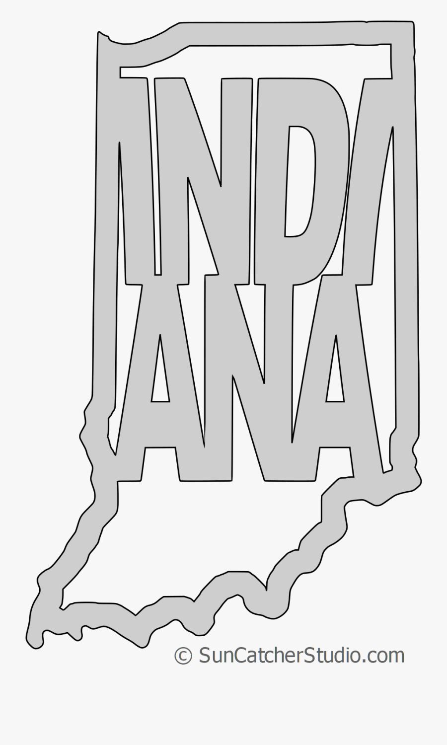 Indiana Outline Svg, Transparent Clipart