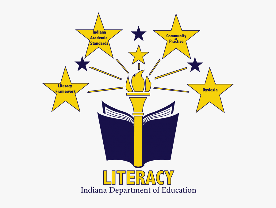 Indiana Department Of Education - Literacy Logo, Transparent Clipart