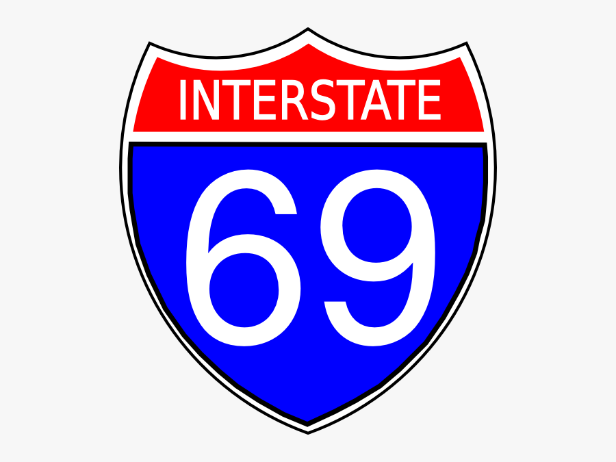 I-69 Indiana, Johnson County - 69 Sign, Transparent Clipart