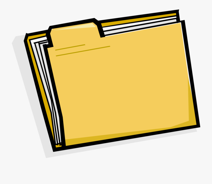 Vector Illustration Of File Folder Holds Loose Papers, Transparent Clipart