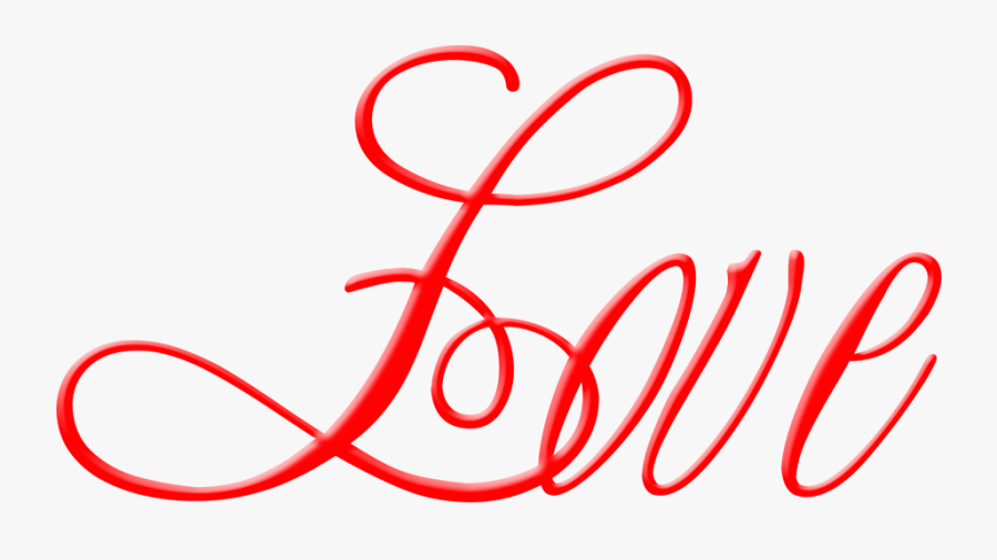 Love Png Calligraphy - Romantic Husband Valentine Day, Transparent Clipart
