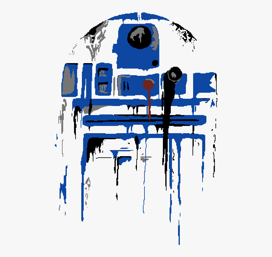 R2 Design - Star Wars R2d2 Painting, Transparent Clipart