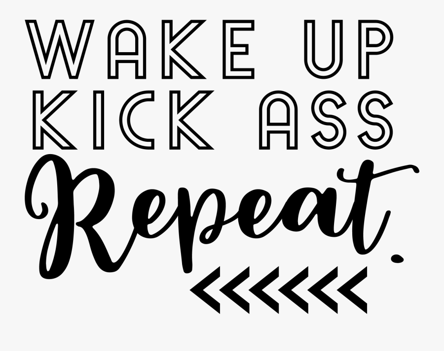 Transparent Wake Up Clipart - Calligraphy, Transparent Clipart