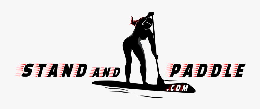 Stand And Paddle Sup Logo Woman Paddling Standing On, Transparent Clipart