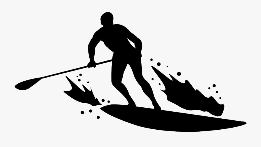 Stand Up Paddle Stencil, Transparent Clipart