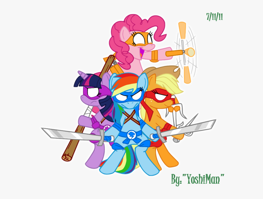 My Little Pony Ninja Turtles, Transparent Clipart
