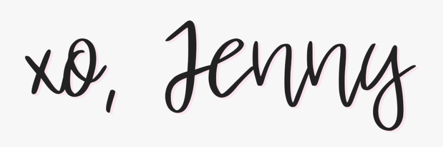 Lettering Jenny Word, Transparent Clipart