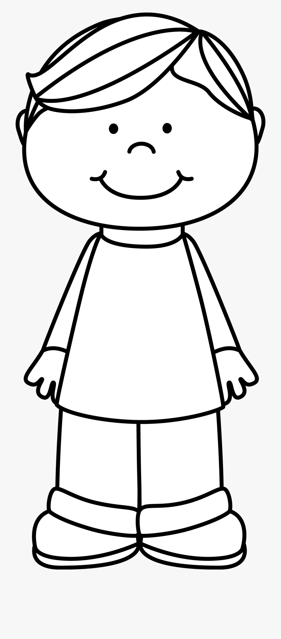 Menino Educação Infantil - Boy Black And White, Transparent Clipart