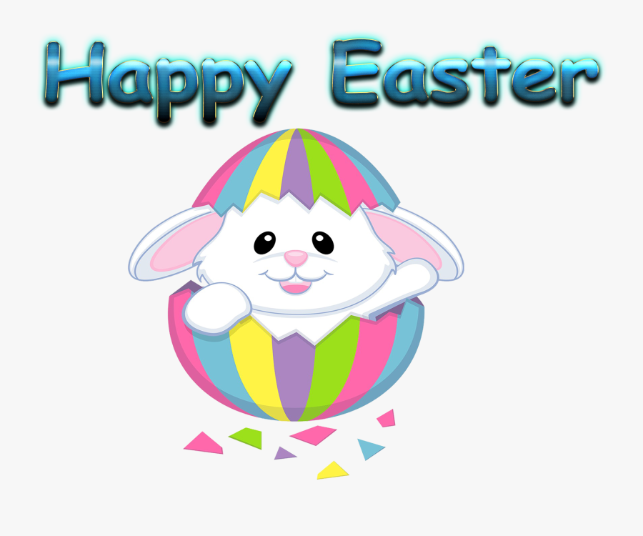 Happy Easter 2019 Facebook - Cute Cartoon Easter Bunny, Transparent Clipart