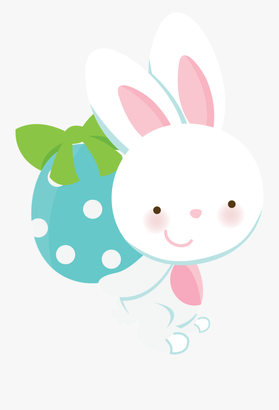 Happy Easterbunniesclip Artfree - Coelhinho Da Páscoa Em Png, Transparent Clipart