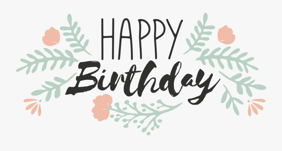 Happy Birthday Word Art - Calligraphy, Transparent Clipart