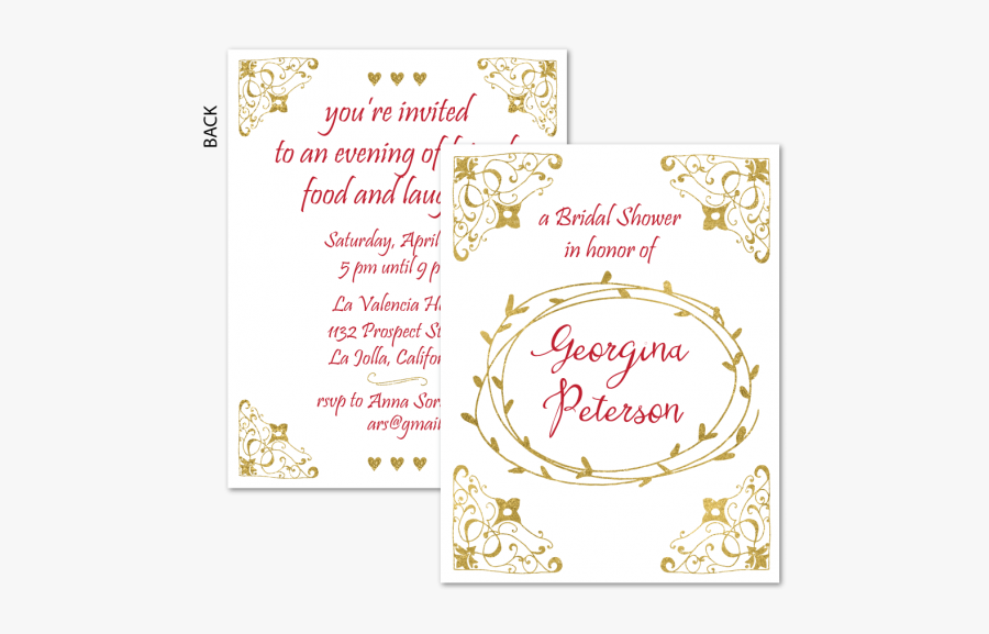 Clip Art Vines Lace Invitation In - Greeting Card, Transparent Clipart