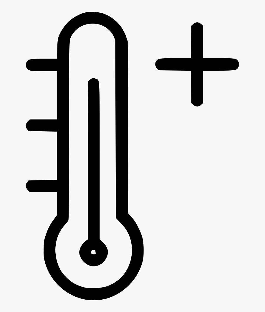 Weather Temperature Hot Cold Celsius Thermometer - Cross, Transparent Clipart