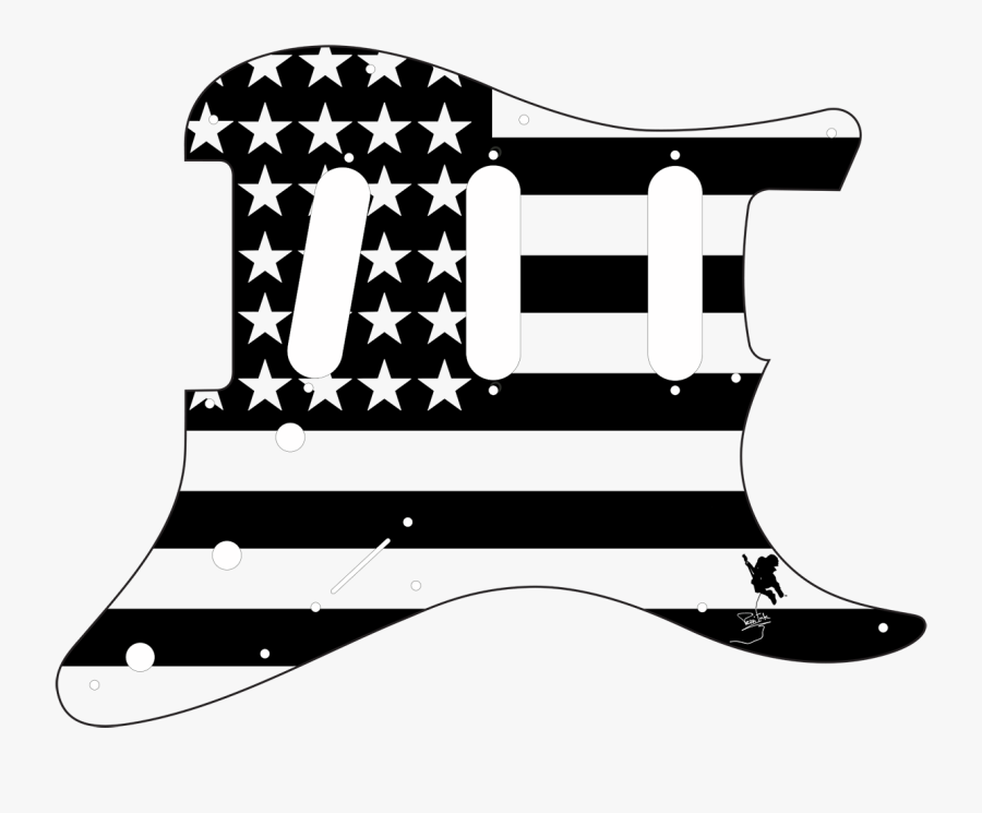 American Flag Strat Pickguard, Transparent Clipart