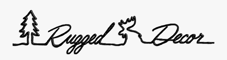 Rugged Moose Decor - Calligraphy, Transparent Clipart
