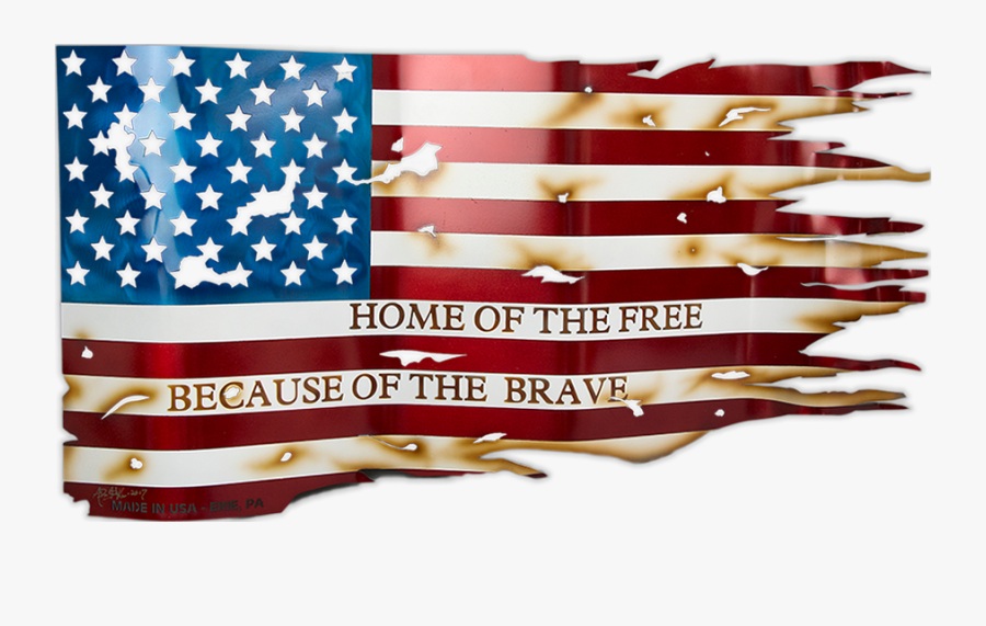 Home Of The Free Because Of The Brave American Flag - Home Of The Brave Free, Transparent Clipart