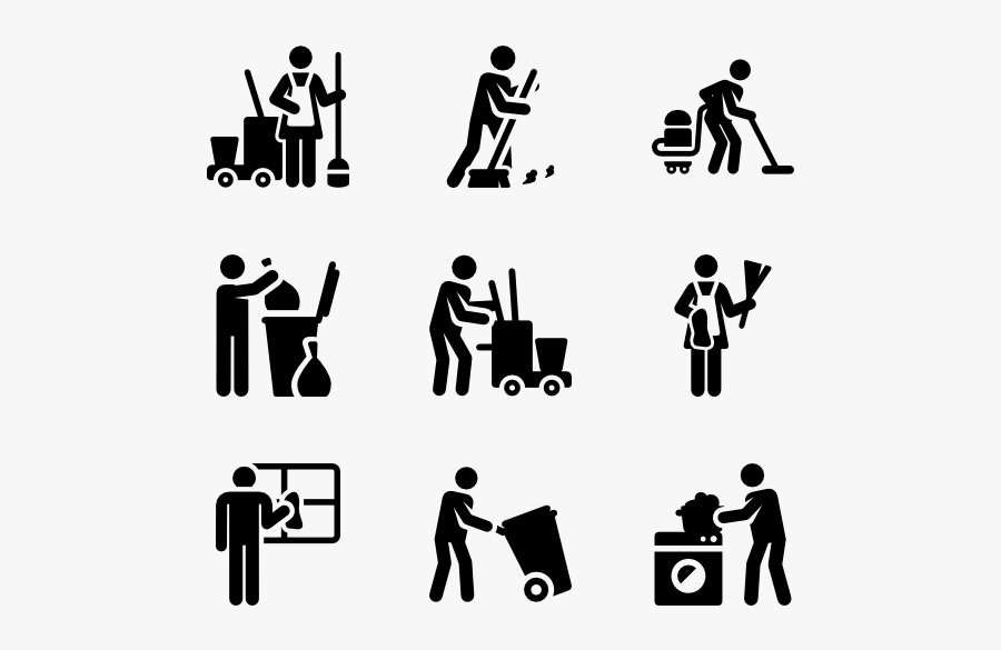 Cleaning Services - Do Housework Icon, Transparent Clipart