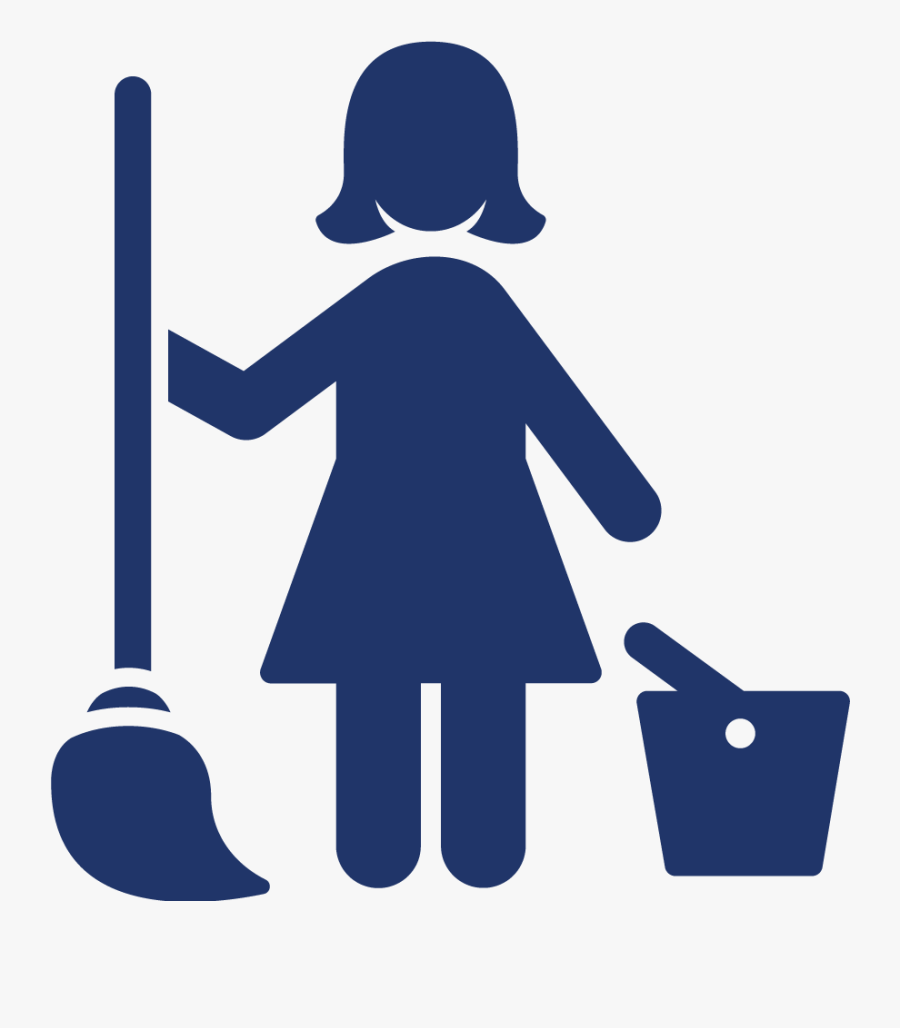 Cleaning-lady - Cleaning Black And White, Transparent Clipart