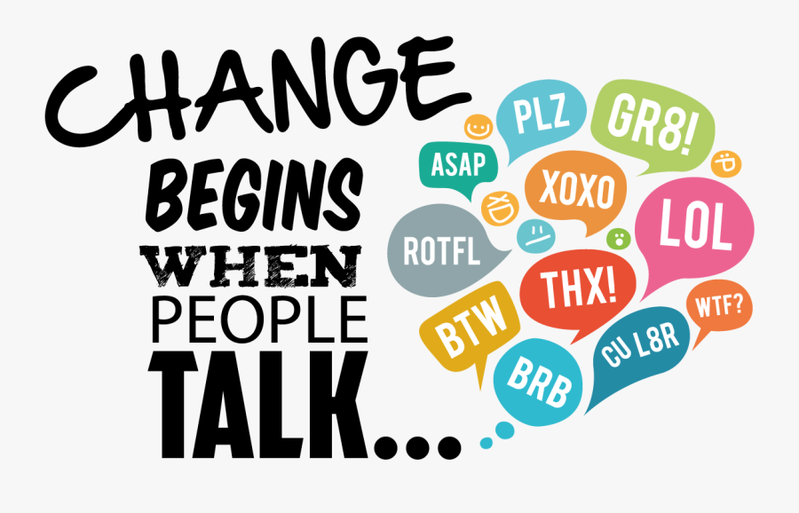 Change Begins When People Talk, Transparent Clipart