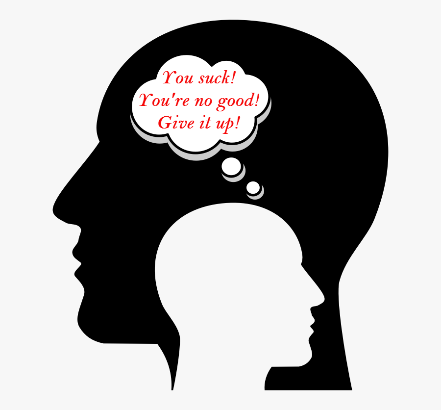 Mean Voice In Our Head - Silhouette Head Png Icon, Transparent Clipart