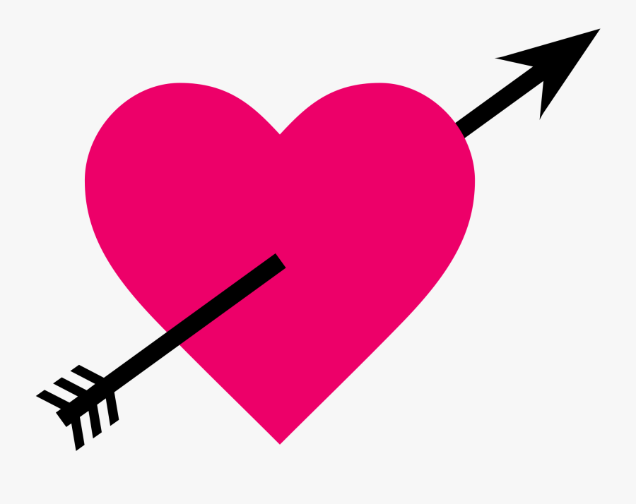 Heart Love Arrow Clip Art - Love Heart With Arrow Png, Transparent Clipart