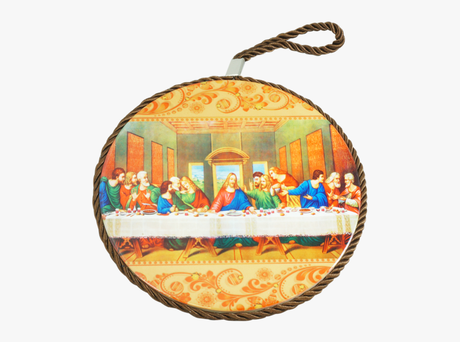 Last Supper Cross Stitch Frame, Transparent Clipart