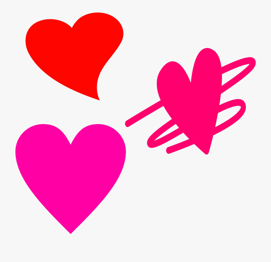 Transparent Hot Pink Heart Clipart - Heart Touching Telugu Kavithalu, Transparent Clipart