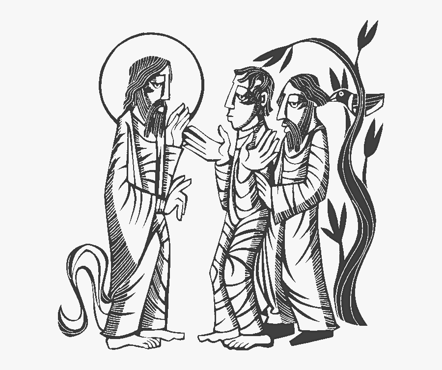 James And John Son Of Zebedee Black, Transparent Clipart