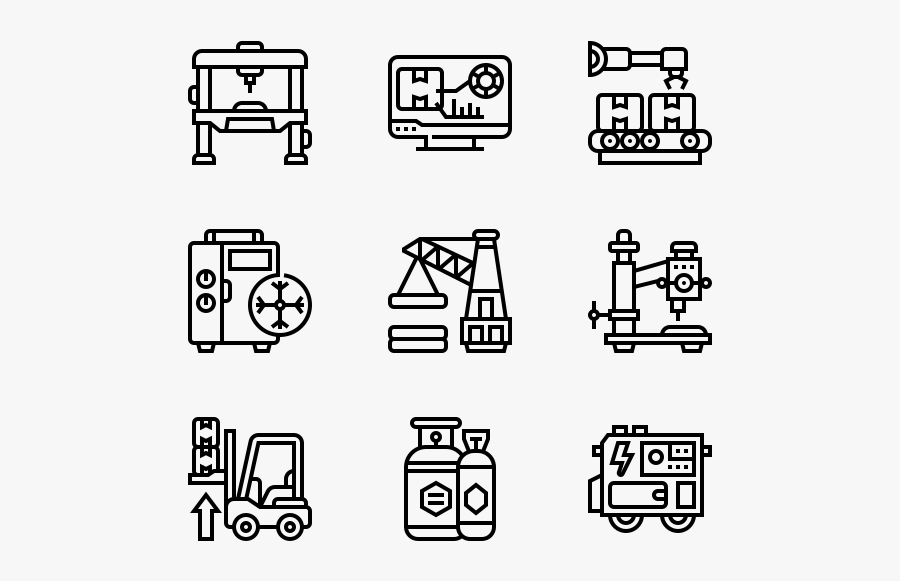 Industrial Process - Museum Icons, Transparent Clipart