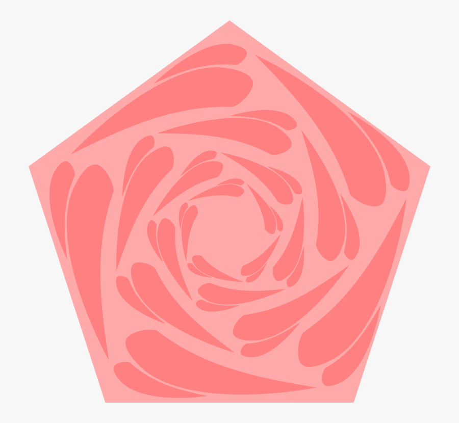 Flower Clipart Pentagon - Garden Roses, Transparent Clipart