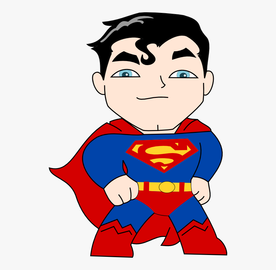 Flying Superman Boy Clipart - Superman Chibi Png, Transparent Clipart