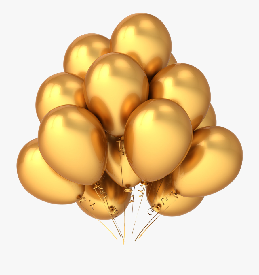 Transparent Gold Balloons Png, Transparent Clipart