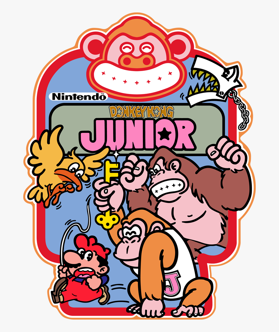 Arcade Side Art - Donkey Kong Jr Mario, Transparent Clipart